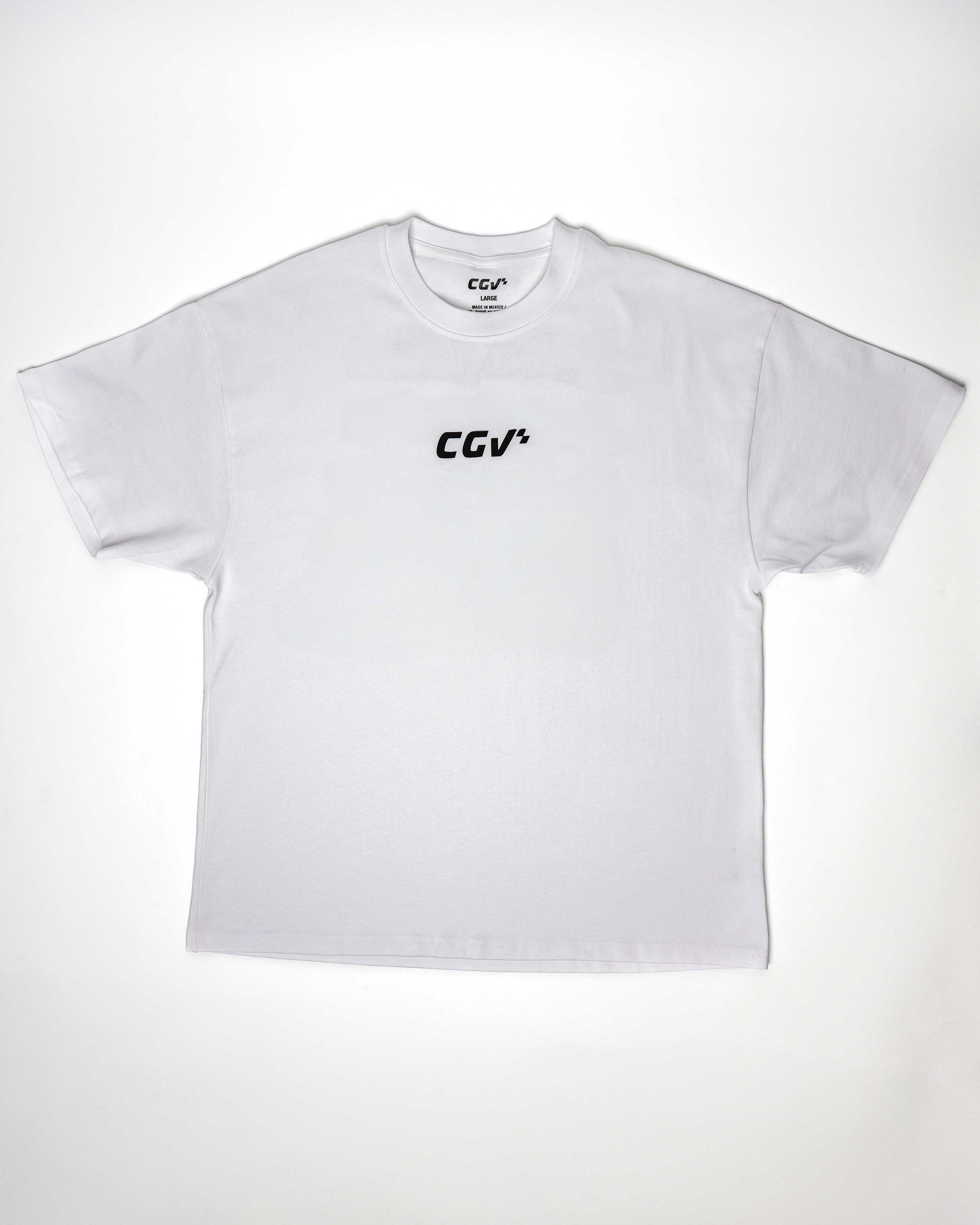 T-shirt blanc à plat, dos visible avec texte hommage en noir, en hommage à une légende du sport automobile.