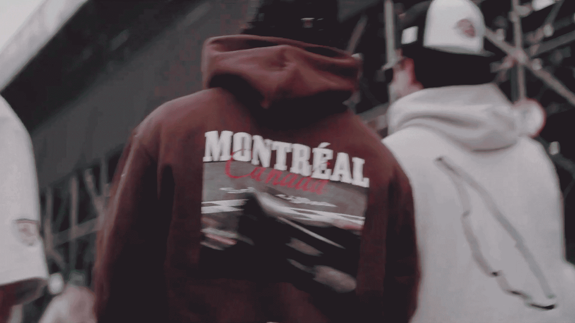Brown and beige hoodie at Circuit Gilles-Villeneuve